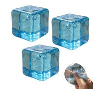 Ice Cube Stress Ball,3Pcs 2026 New Squishies Toys Stress Cubes Ball Fidget Toy,Mini Ice Cube Squeeze Toys,Clear BlueCube SensoryToys for Stres-s & Anxiety Relief,Classroom Prizes Party Favors