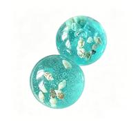 Ice Cube Stress Ball Fidget Toy, Slow Rise Squishy Cube, Ocean Shells Inside Sensory Stress Relief Toys for Adults Teens Classroom Prizes (Ball-2PCS)