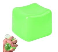Ice Cube Stress Ball | Squishy Fidget Toy for Stress Relief | Sensory Toy for Adults, Kids & Teens | Colourful Anxiety Relief Toy for Office, School & Home (Green)