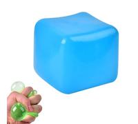 Ice Cube Stress Ball | Squishy Fidget Toy for Stress Relief | Sensory Toy for Adults, Kids & Teens | Colourful Anxiety Relief Toy for Office, School & Home (Blue)