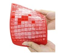 Ice Cube Tray 1pc/2pcs - Large Capacity 160 Grids Silicone Fruit Ice Cube Maker DIY Small Square Mold Kitchen Essential for Home(Red)
