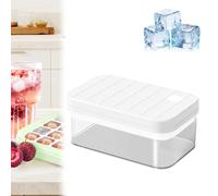 Ice Cube Tray, 2025 New Food Safe Ice Cube Tray, with Non-Spill Lids, Easy to Remove Tray, 28 Pieces Square, Flexible Silicone Ice Cube Moulds for Baby Porridge, Drinks, Fruit, Whiskey (White)