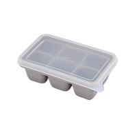 Ice Cube Tray 4/6/8/15/160 Grid Big Ice Tray Mold Giant Jumbo Large Silicone Cube Square DIY Maker(6Grid-Gray,1PCS)