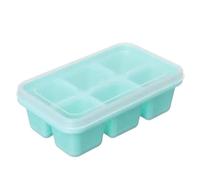 Ice Cube Tray 4/6/8/15/160 Grid Big Ice Tray Mold Giant Jumbo Large Silicone Cube Square DIY Maker(6Grid-Green,4pcs)