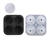 Ice Cube Tray, 4-Grid Baseball/Tennis/Pickleball Shaped Silicone Mold Reusable Football Ice Ball Maker for Cocktails, Bourbon, Whiskey, Brandy