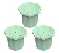Ice Cube Tray Cup, ce Tray Made from BPA Silicone Water Bottle with Lids, Easy Fill and Release Ice Cube Trays for Chilling Cocktails Whiskey Drinks Juice Coffee (3 Light Green 3pcs)