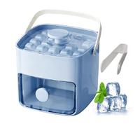 Ice Cube Tray, Double Layer Reusable with Squeeze Lid, Small Ice Block Bucket | for Refreshing Bourbon and Cocktails Coffee Wine Camper Travel Restaurant