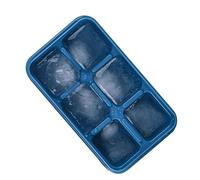 ice-Cube Tray, Food Grade 6 Compartment Ice Box Easy-Release Silicone Large Ice Moulds with Removeable Lids,ice Trays for Freezer ice-Cube Molds Perfect for Chilled Drinks, Freezer
