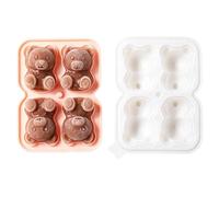 Ice Cube Tray, Food Safe Cute Silicone Container | Bear Shape Ice Cube Tray | for Kitchen, Fridge, Food, Indoor, Family, Drinks, Water and