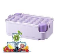 Ice Cube Tray for Freezer, Flexible Reusable Mould, Ice Cube Tray with Storage Box for Cocktails, Whiskey, Coffee, Parties, Drinks, Camping, Snacks, Chocolate