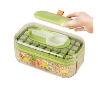 Ice Cube Tray for Freezer with Lid, Squeezable Storage Mould, with Scoop, Ice Container, for Whisky, Cocktails, Coffee, Drinks, Drinks, Wine Cooling, Refrigerator, Bar