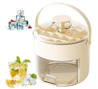 Ice Cube Tray for Freezer with Lid & Storage Bin - Reusable Press Release 2-in-1 Food-Grade Silicone Ice Mould (40 Cubes), Easy One-Button Release, BPA-Free, Spill-Proof Design - 16.5 x 16.5 x 16.5cm