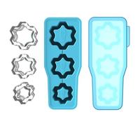 Ice Cube Tray for Stanley Cup,Silicone Ice Cube Molds with Lid and Bin for 20 30 40 oz Tumbler Cup Whiskey, Coffee, Easy Fill and Release Ice Maker (Blue)