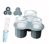 Ice Cube Tray for Stnley Tumbler Cup,Silicone Ice Cube Mold with Lids,3 Hollow Cylinder Large Ice Cub Moulds, Compatible with 30 oz-40 oz Stanley Bottle for Whiskey, Cocktail, Ice Drink