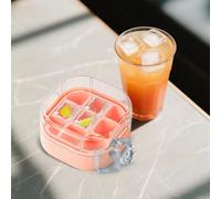 Ice Cube Tray Household Ice Tray Convenient One Second Nine Grid Mini Making Artifact Membrane (C, 9X9X4. 8CM)