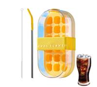 Ice Cube Tray, Ice Cube Container with Spout, Reusable Frost-proof Bottle, Easy to Remove for Household, Cafe, Restaurant, Whisky, Cocktail, Soft Drinks, Coffee, Lemonade