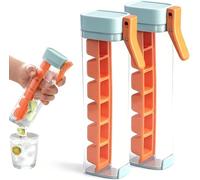 Ice Cube Tray,Ice Cube Mold Cups 6 Square Glass ICES Maker Mold with Hand Pressing, 2PCS ICES Cubes Per Tray for Parties, Drinks, Cocktails & Frozen Liquids (#3)