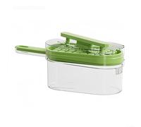 Ice Cube Tray, Ice Cube Moulds, 64 Grid Ice Cube Tray With Storage Container Press Release System Double Layer Stackable Freezer Box With Lid(Green)