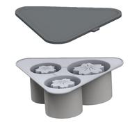 Ice Cube Tray, Ice Cube Trays with Lid | Homemade Ice Cube Mold | Foldable Ice Cube Tray for Freezer with Lid, Creative Silicone Ice Cube Molds with 3 Grids for Kitchen