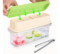 Ice Cube Tray Large, Ice Cube Tray with Lid and Storage, Easy Release BPA-Free Ice Trays for Freezer, Large Ice Cube Moulds for Whiskey, Cocktails, Drinks