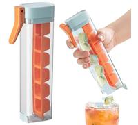 Ice Cube Tray, One Hand Press Ice-Tray Mold with Handle, Single Handed Pressing Ice-Maker, Space-Saving Design,6 Grid Ice Cubes Per Tray for Parties Drinks Cocktails & Frozen Liquids