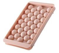 Ice Cube Tray Round Ice Cube Trays Ice Cube Trays for Freezer Mold with Lid for Cocktail Whiskey Tea Coffee (Pink)