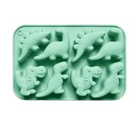 Ice Cube Tray Shapes Dinosaur Silicone Ice Cube Moulds with Lid Fondant Chocolate Candy Mold Biscuit Cake Candle Soap Silicone Moulds for Baking Easy Release Pastry DIY Tool (1, Green)