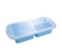 Ice Cube Tray Silicone Freezer Tray with Lid 3 Compartment Food Storage Container Freezer Tray for Ice Cubes Baby Food Meal Prep Microwave & Dishwasher