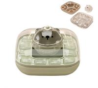 Ice Cube Tray, Silicone Ice Ball Maker and Square Cube Tray Set with Lid, Easy-Release Freezer Containers, Flexible ICES Ball Maker Molds for Whiskey Cocktails Bar Party (Green 1pcs)