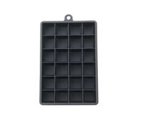 ice Cube Tray Silicone Ice Tray Square Box Auxiliary Food Puree Cheese Jelly Mold Bar Kitchen Tool Cocktail Cube(A NO Cover Black)