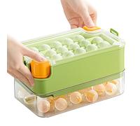 Ice Cube Tray with Container - Accessories for Cold Beverages, Ice Cube Moulds, for Home, Apartment, Office, Bar, Club, Summer Parties, Cocktails, Wine, Juice
