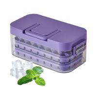 Ice Cube Tray with Lid | 64 Footprints Ice Block Mould with Handle, Ice Cube Moulds | for Whiskey, Cocktail, Coffee, Drinks, Wine, Refreshing, Bar, Kitchen