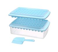 Ice Cube Tray with Lid and Bin for Freezer, Easy Release 55 Nugget Ice Tray with Cover, Storage Container, Scoop. Perfect Small Ice Cube Maker Tray & Mold. Flexable Durable Plastic, BPA Free