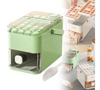 Ice Cube Tray with Lid and Bin, Ice Cube Trays for Freezer with 1/2 Layer Ice Cube,One-Click Demolding, Pull-Out Ice Drawer with Portable Handle,Easy Release Ice Tray for Drinks, Whiskey, Coffee
