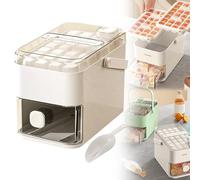 Ice Cube Tray with Lid and Bin, Ice Cube Trays for Freezer with 1/2 Layer Ice Cube,One-Click Demolding, Pull-Out Ice Drawer with Portable Handle,Easy Release Ice Tray for Drinks, Whiskey, Coffee