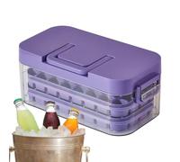 Ice Cube Tray with Lid and Handle, Ice Cube Tray, 64 Compartments, Portable Ice Cube Maker for Whisky, Coffee, Wine, Bar and Kitchen, Easy Release at the Touch of a Button