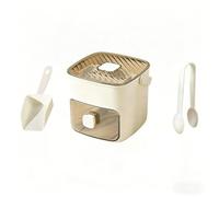 Ice Cube Tray with Lid and Ice Storage Bin,Square Ice Cube Maker, Ice Cube Tray with Lid & Storage Bin, Easy Press Release 48 Ice Cube Moulds for Whiskey, Cocktail, Coffee, Beer Drinks
