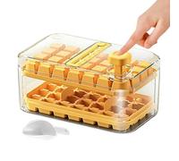 Ice Cube Tray with Lid and Storage - Freezer Mould in Press Design, Reusable Microwavable Ice Moulds, Trays for the Freezer | For Restaurant, Picnic, Camping, Home