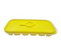 Ice Cube Tray with Lid - Easy Fill and Release - No Spills - Enjoy Cold Summer Drinks - Mess Free HANDLING of ICE Trays (Yellow)