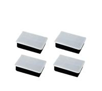 Ice Cube Trays 4/6/8 Grid Big Ice Tray Mold Silicone Cube Square DIY Maker(6 Grid- Black-4PCS)