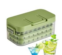 Ice Cube Trays for Freezer with Lid - 64 Grid Ice Cube Tray, Easily Removable Cold Block Tray with Handle | Stackable Ice Maker for Whisky, Cocktails, Coffee, Drinks, Cooling, Bar, K