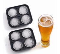 Ice Cube Trays,Silicone Chocolate Mold Wax Melt Molds Easy Release Ice Trays Non-Stick Chocolate Soap Pudding Jello Ice Cube Tray (Basketball 2pcs)