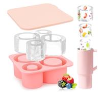 Ice Cube Trays, Silicone Freezer Moulds 4PCS 20-40oz Stanley Cup Ice Mold for Cocktails/Whisky/Drinks/Coffee Easy Fill and Release