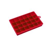 Ice Cube Trays Silicone Ice Cube Mold Grids Square with Lids Trays(24 Grids - Red)