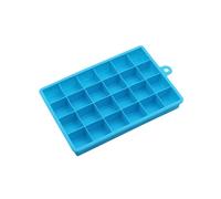 Ice Cube Trays Silicone Ice Cube Mold Grids Square with Lids Trays(24 Grids - Sky Blue)