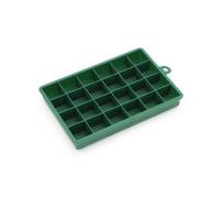 Ice Cube Trays Silicone Ice Cube Mold Grids Square with Lids Trays(24Grids - Dark Green)