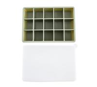 Ice Cube Trays Silicone Ice Grid, Summer Heat Relieving, Kitchen Utensils, 24 Grids(Green 15 grids)