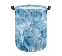 Ice Cubes Funny Laundry Baskets Collapsible Waterproof Clothes Hamper Storage Bins with Handles 13.8"x13.8"x17.3" 17.3"x17.3"x17.3"