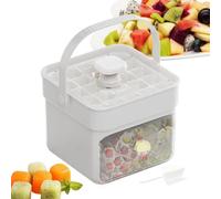 Ice Cubes Moulds, Ice Cubes Tray, Ice-Cubes Maker with Lid and Bin, Easy to Release Ice-Cubes, Double Layer, with Ice-Scraper, Non Stick ICES Block Making Tool for Coffee Whiskey Cocktails