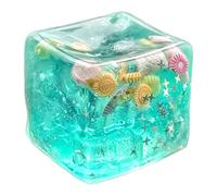 Ice Cubes Stress Balls with Ocean Shells Inside Soft Slow Rise Squishies Sensory Toy for Kids Adults Workplace Study Travel Parties